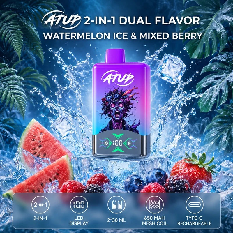 ATUP 2 In 1 60K Zaciągnięć | Jednorazowy Waporyzator | ⭐️Stężenie nikotyny: 5%