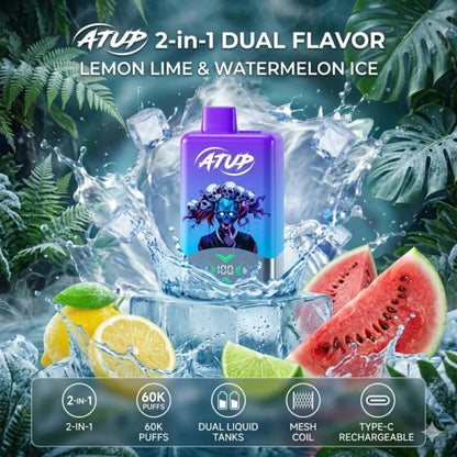 ATUP 2 In 1 60K Zaciągnięć | Jednorazowy Waporyzator | ⭐️Stężenie nikotyny: 5%