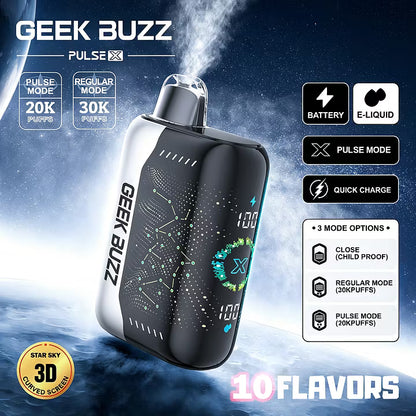 GEEK BUZZ Frozen 25k–30k. zaciągnięć | Jednorazowy Waporyzator | ⭐️Stężenie nikotyny: 5%