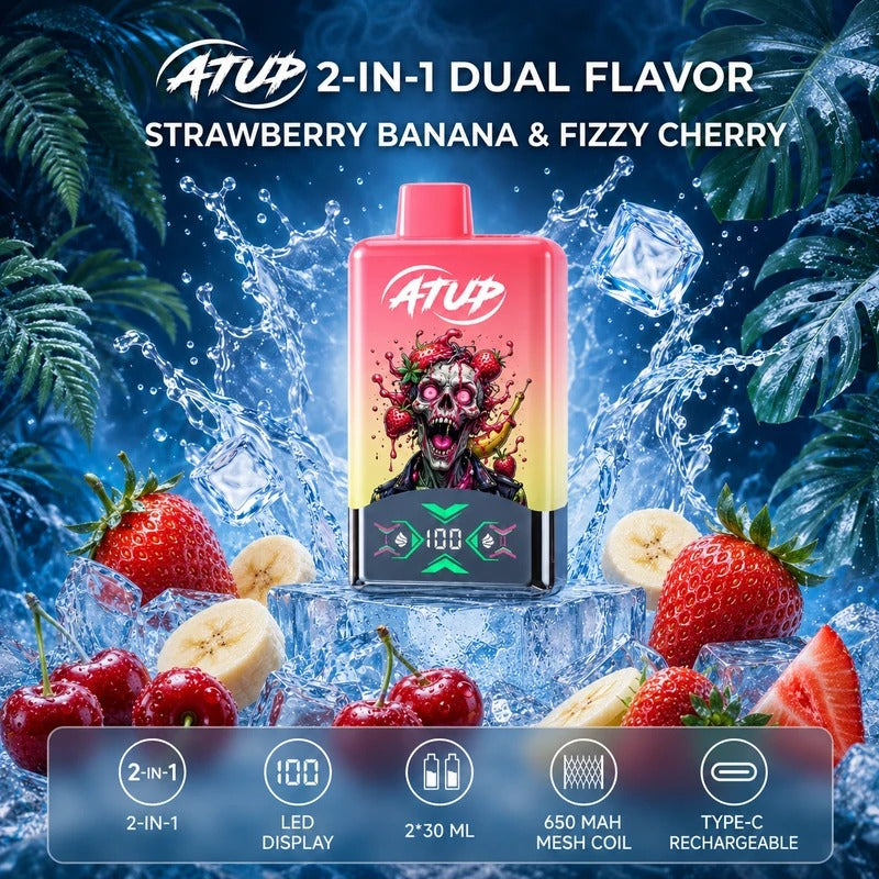 ATUP 2 In 1 60K Zaciągnięć | Jednorazowy Waporyzator | ⭐️Stężenie nikotyny: 5%