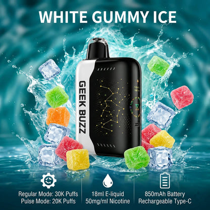GEEK BUZZ Frozen 25k–30k. zaciągnięć | Jednorazowy Waporyzator | ⭐️Stężenie nikotyny: 5%