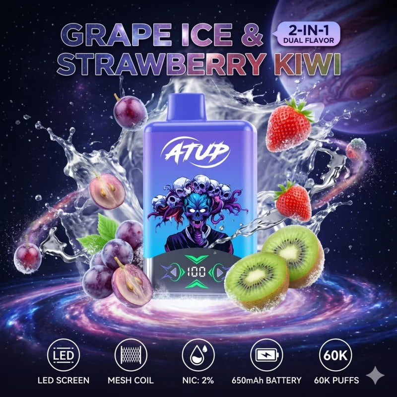 ATUP 2 In 1 60K Zaciągnięć | Jednorazowy Waporyzator | ⭐️Stężenie nikotyny: 5%