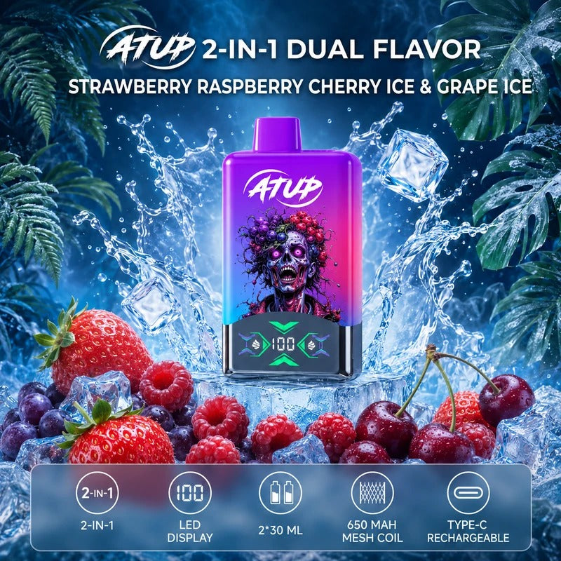 ATUP 2 In 1 60K Zaciągnięć | Jednorazowy Waporyzator | ⭐️Stężenie nikotyny: 5%