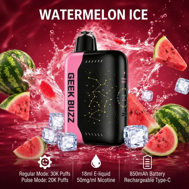 GEEK BUZZ Frozen 25k–30k. zaciągnięć | Jednorazowy Waporyzator | ⭐️Stężenie nikotyny: 5%